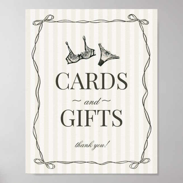 Póster Rótulo de tarjetas de soltero y regalos de la lenc (Frente)