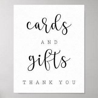Póster Rótulo de tarjetas y regalos