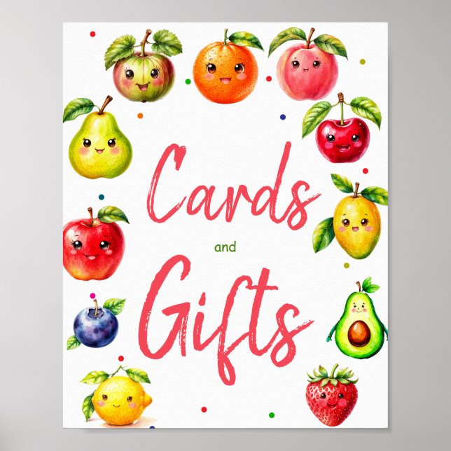 Póster Rótulo de tarjetas y regalos (Frente)