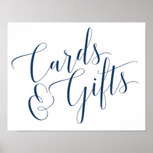 Póster Rótulo de tarjetas y regalos