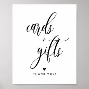 Póster Rótulo de tarjetas y regalos de 8 x 10"