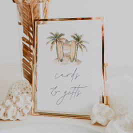 Póster Rótulo de tarjetas y regalos de Baby Shower para n