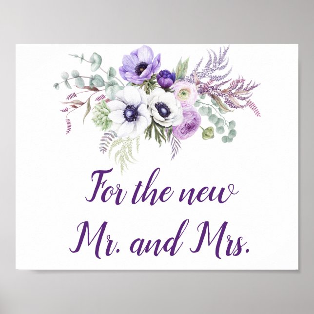 Póster Rótulo de tarjetas y regalos de la boda blanca de  (Frente)