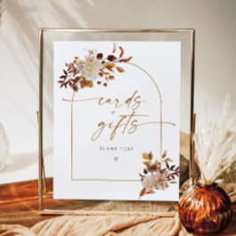 Póster RÓTULO de tarjetas y regalos para el arco de la Te