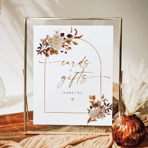 Póster RÓTULO de tarjetas y regalos para el arco de la Te
