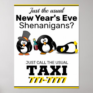 Póster Rótulo de taxi para bares