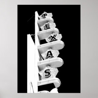 Póster Rótulo de Teatro de Texas - Poster