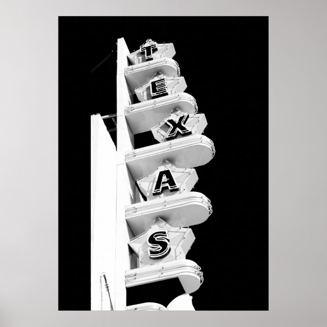 Póster Rótulo de Teatro de Texas - Poster (Frente)