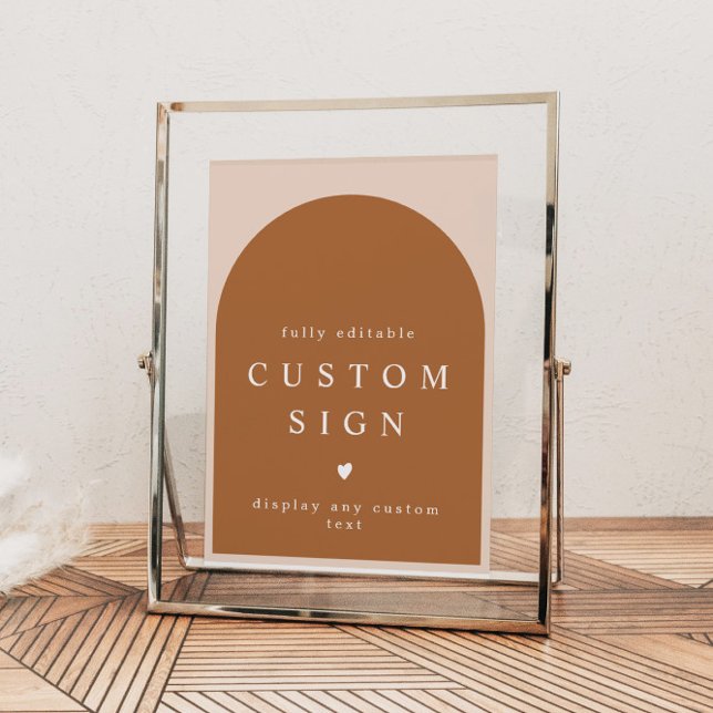 Póster Rótulo de texto Personalizado moderno Naranja quem (Subido por el creador)