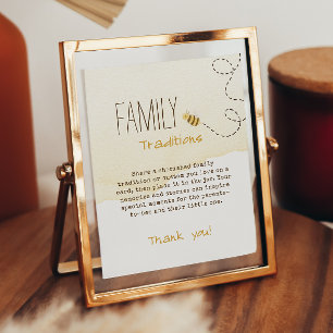Póster Rótulo de tradiciones familiares de la familia Bab