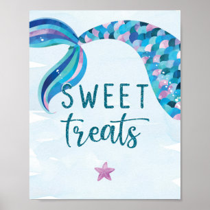 Póster Rótulo de tratamientos dulces para la fiesta de cu