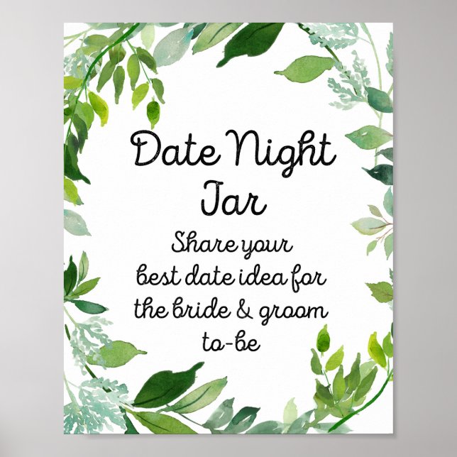 Póster Rótulo de vegetación botánica - Jar de noche de fe (Frente)