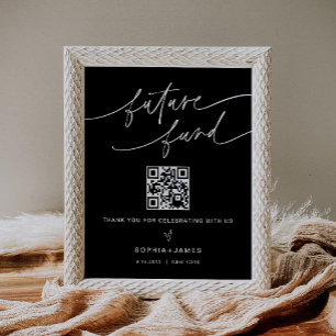 Póster RÓTULO de Venmo del Fondo para el Futuro NOIR