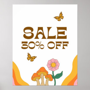 Póster Rótulo de venta al 30%, Rótulo de venta boutique, 