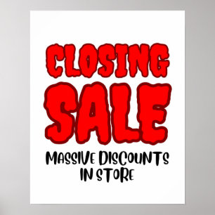 Póster Rótulo de venta al por menor, carteles de tienda m