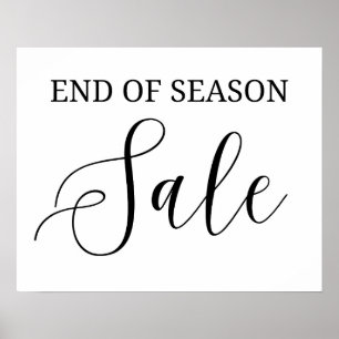 Póster Rótulo de venta al por menor de temporada, venta a