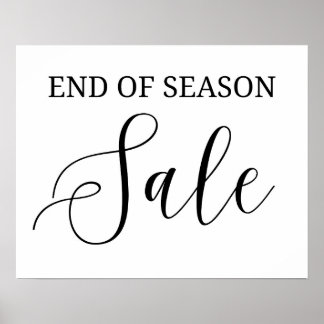Póster Rótulo de venta al por menor de temporada, venta a