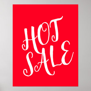 Póster RÓTULO DE VENTA CALIENTE, Rótulo de venta minorist