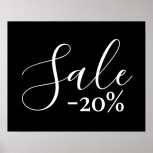 Póster Rótulo de venta contemporánea, 20% de descuento en