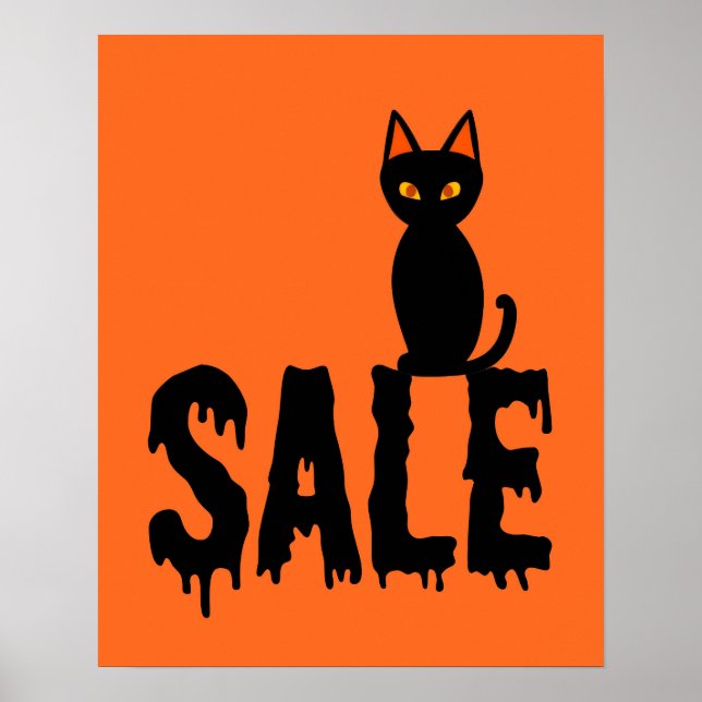 Póster Rótulo de venta de Halloween, carteles de venta bo (Frente)