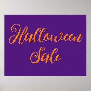 Póster Rótulo de venta de Halloween, carteles minoristas,