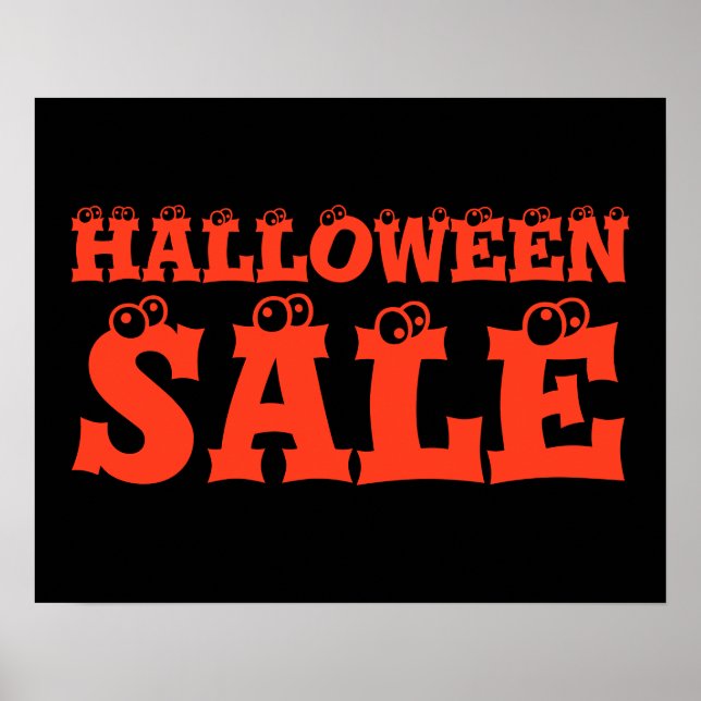 Póster Rótulo de venta de Halloween, Poster de venta de H (Frente)