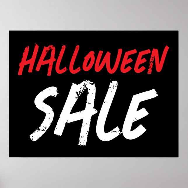 Póster Rótulo de venta de Halloween, Poster de venta de t (Frente)