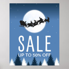 Póster Rótulo de venta de navidades, venta editable en ti