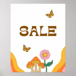 Póster Rótulo de venta de otoño, Poster de suministros de
