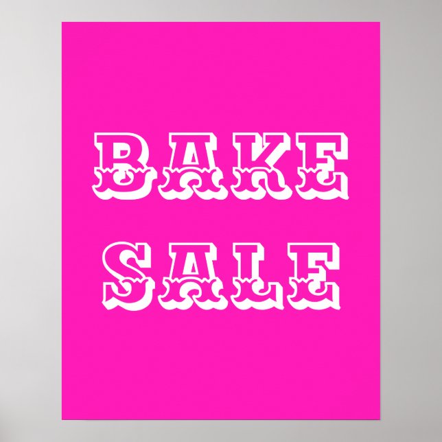 Póster Rótulo de venta de pasteles grandes, Poster de ven (Frente)