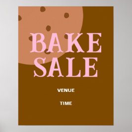 Póster Rótulo de venta de pasteles, Invitación de venta d