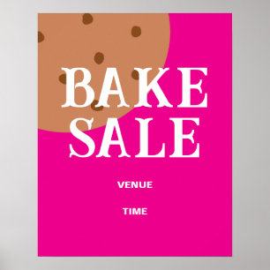 Póster Rótulo de venta de pasteles, Invitación de venta d