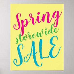Póster Rótulo de venta de primavera, Rótulo de venta en t