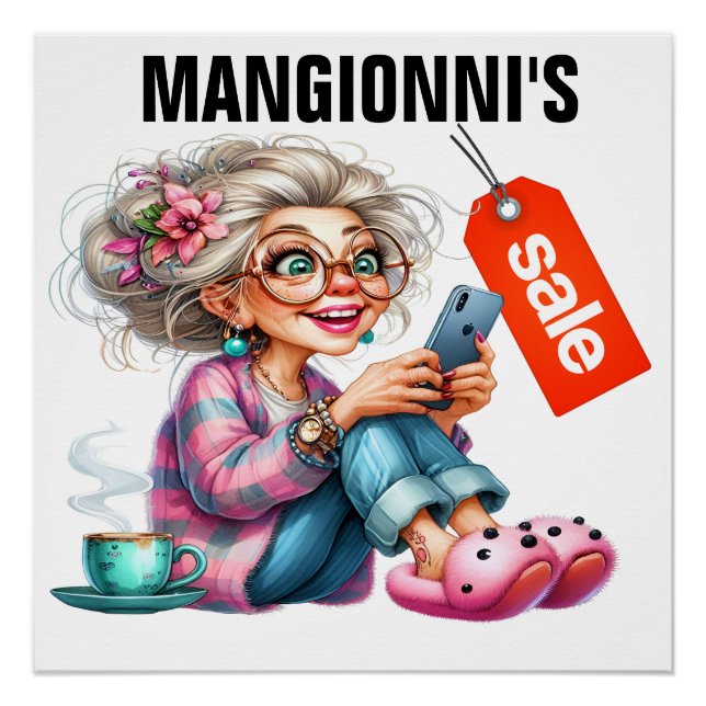 Póster Rótulo DE VENTA DE Tiendas (Anverso)