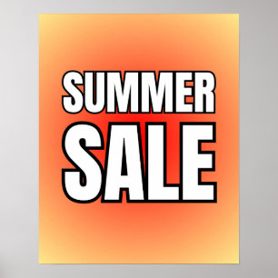 Póster Rótulo de venta de verano / Poster de venta para t