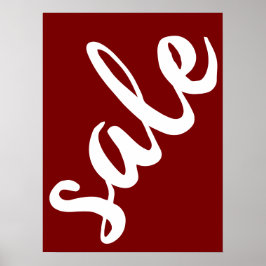 Póster Rótulo de venta marrón, venta grande 18x24