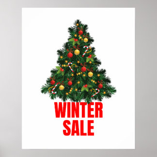 Póster Rótulo de venta, Rótulo de venta de invierno, vent