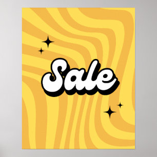 Póster Rótulo de venta, Rótulo de venta retro, venta con
