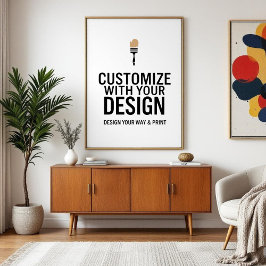 Póster Rótulo de visualización de eventos en blanco de pe