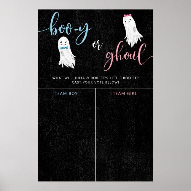 Póster Rótulo de voto por el fantasma de Halloween (Frente)