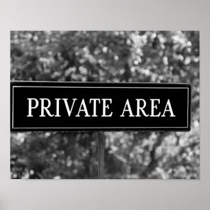 PÓSTER RÓTULO DE ZONA PRIVADA