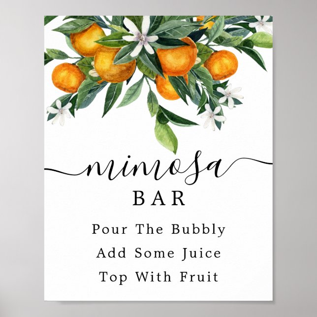 Póster Rótulo del bar Citrus Mimosa (Frente)