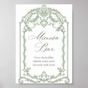 Póster Rótulo del bar Mimosa Green Grace Sage