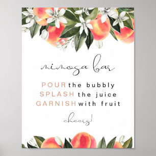 Póster RÓTULO del bar SAVANNAH Peach Mimosa