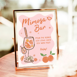 Póster Rótulo del bar Spritz Mimosa