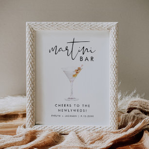 Póster RÓTULO del bar STELLA Boda Martini