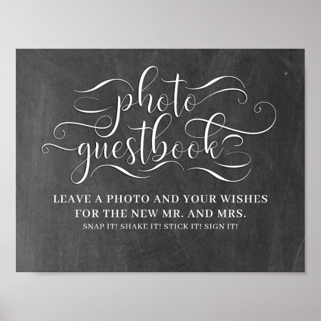 Póster Rótulo del Boda Chalkboard Chalkboard (Frente)