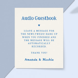 Póster Rótulo del Boda de la guía de audio de escritura m