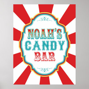 Póster Rótulo del carnaval de cumpleaños de Noah's Candy