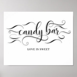 Póster Rótulo del Día de Boda Candy Bar